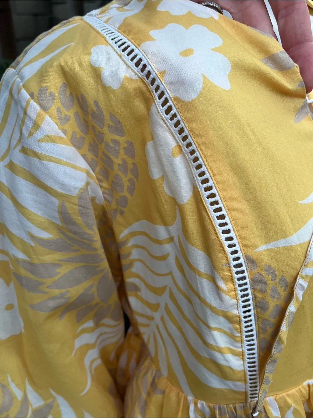 Reyn Spooner Yellow Tropical Print Maxi Dress - Picture 10 of 13